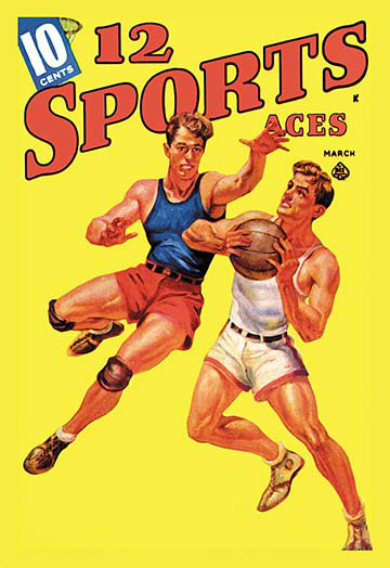 « 12 sports ace basket », affiche rétro
