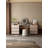 Versatile Saddle Leather & Slate Top Dressing Table with Adjustable LED Mirror - Extendable, Left/Right or L-Shaped Installation