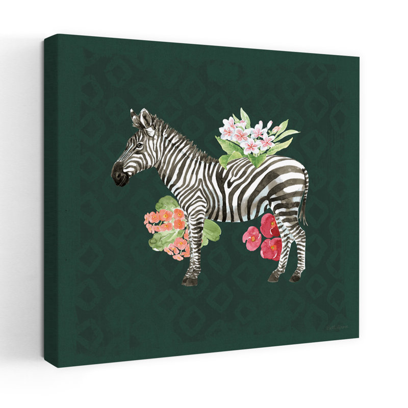 Art de la fleur tropicale de la jungle, H 36 po x l 36 po