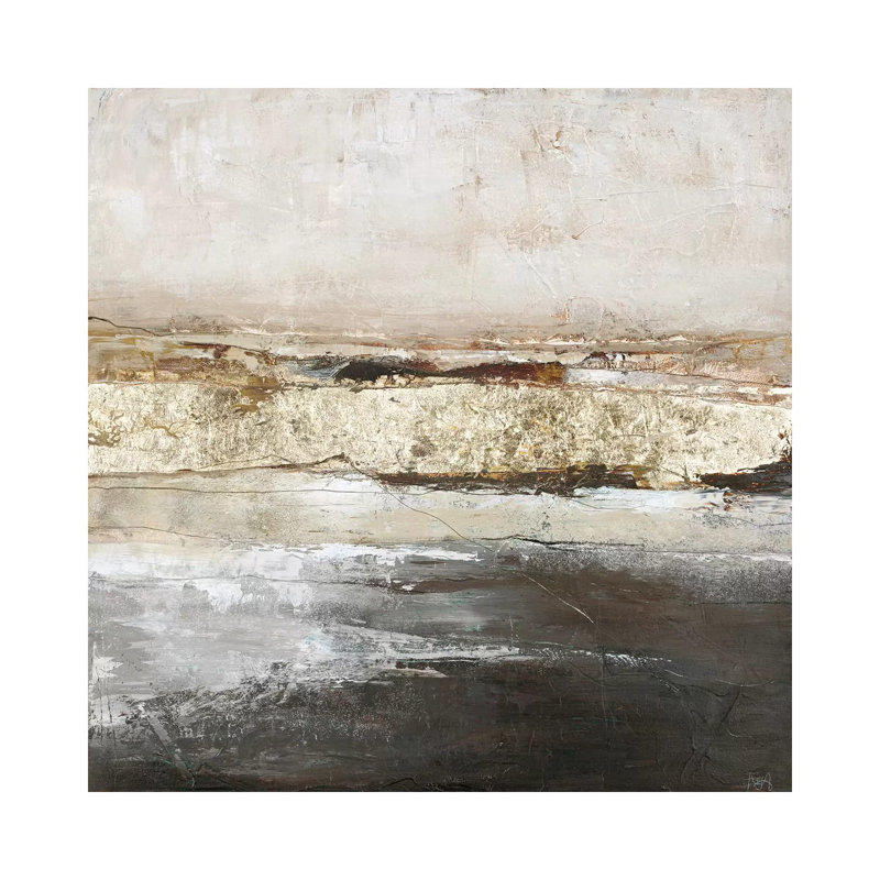 Low Limit Gold by Design Fabrikken - Wrapped Canvas Painting, 30.48 cm H x 30.48 cm W