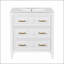 Meuble-lavabo de 30 po avec lavabo en céramique, ensemble autoportant avec 3 tiroirs, cadre en bois massif pour un rangement élégant-138395525