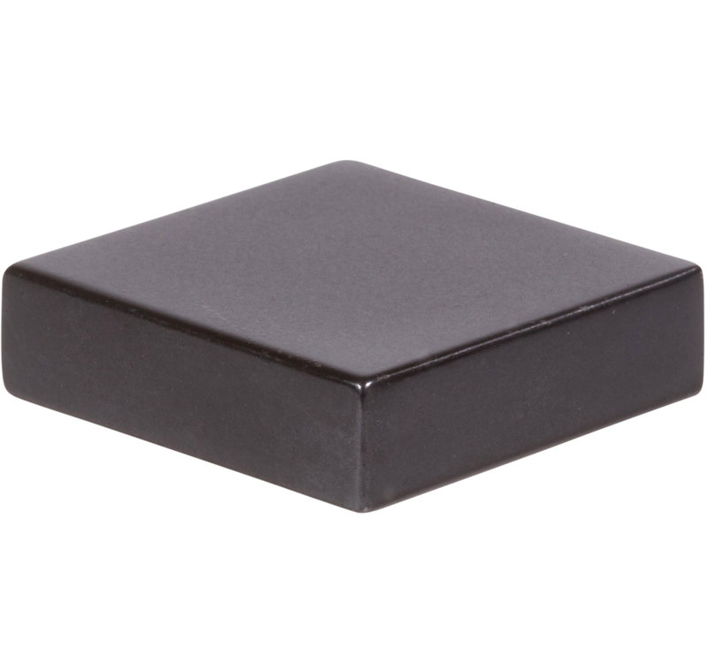 Thin Square 1 1/4" Length Square Knob, Modern Bronze
