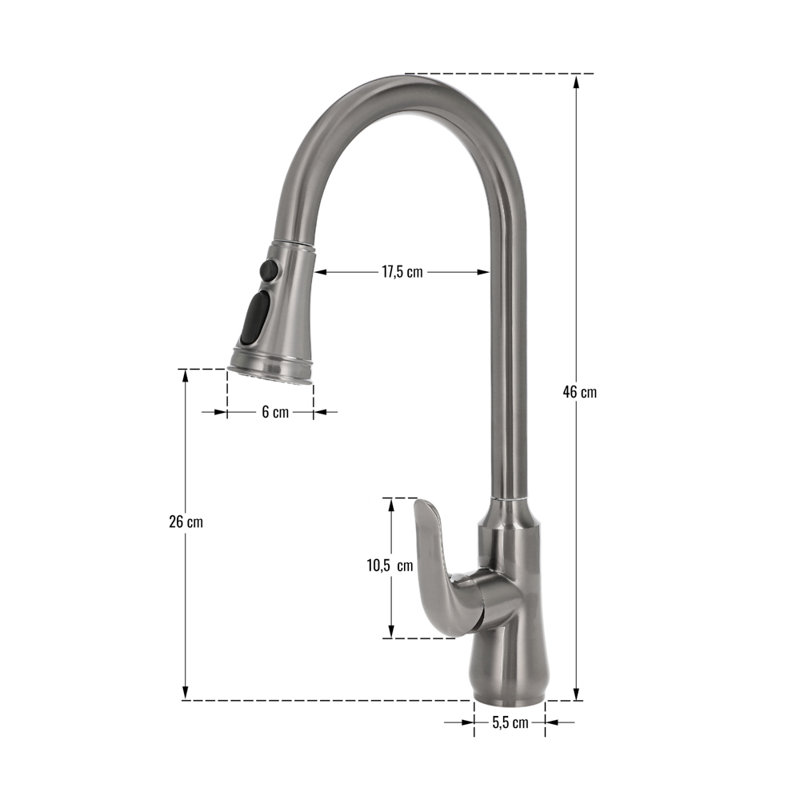 Belfry Kitchen Kitchen Faucet, Stainless Steel