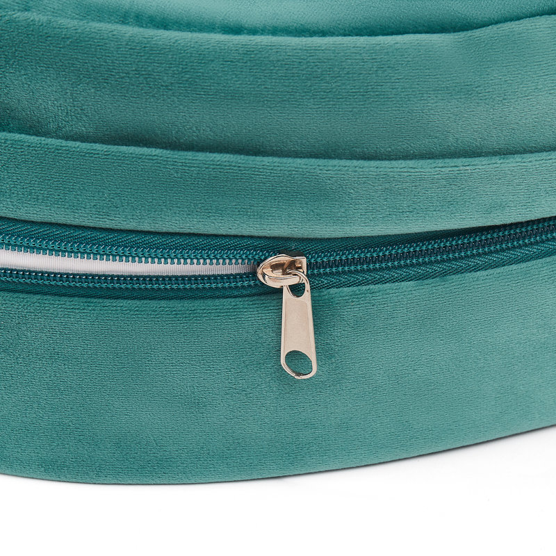 Coussin de méditation, coussin de yoga rond, Sarcelle