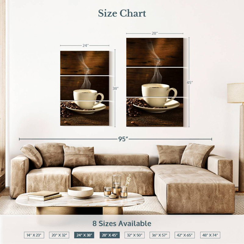 Yarlin Hot Coffee, 38" H x 24" W