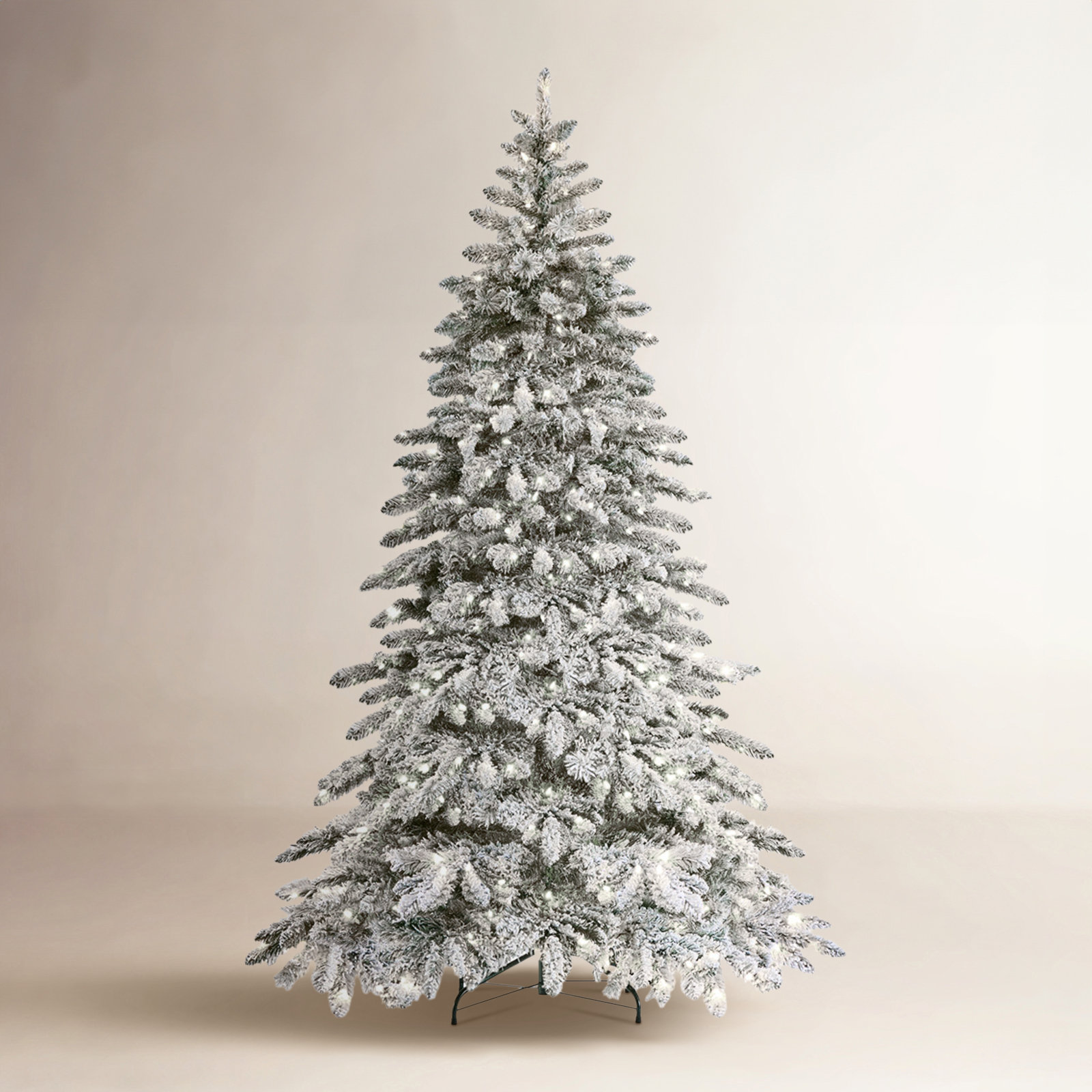 Frosted Pre-Lit Fir Christmas Tree, 7.5' H