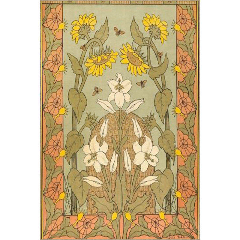 Tapis décoratif Tower Ivy, Sous-tapis rectangulaire de 3 pi 3 po x 4 pi 11 po