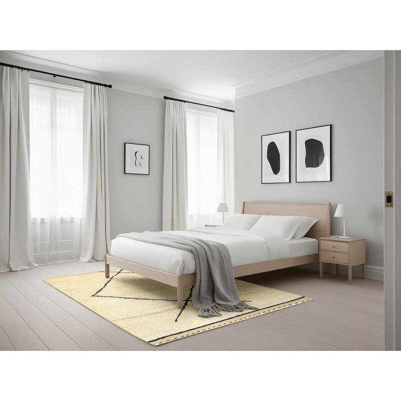 Tapis décoratif multicolore à motif abstrait, Rectangle 5 pi x 7 pi