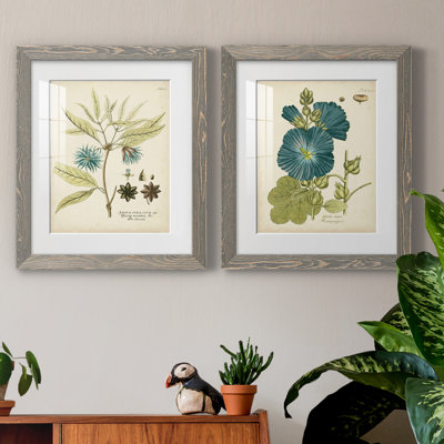Eloquent Botanical III - Ensemble de 2 peintures encadrées
