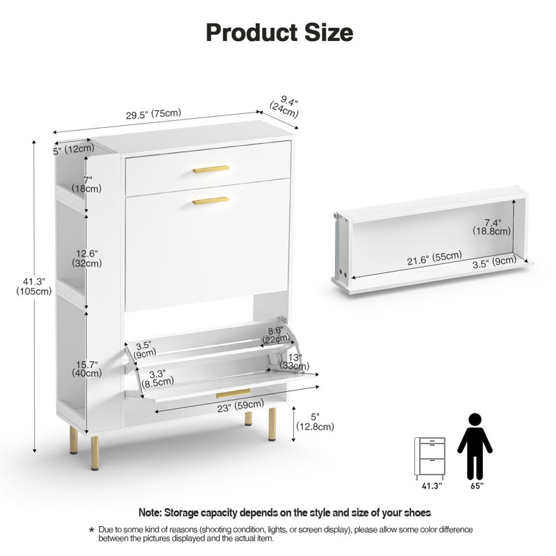 8 Pair Shoe Storage Cabinet