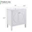 Meuble-lavabo blanc 30 po sans assemblage avec lavabo en céramique, portes à fermeture en douceur et tablette ajustable pour un décor de maison de campagne moderne