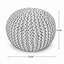 Pouf tricoté en coton 20 x 20