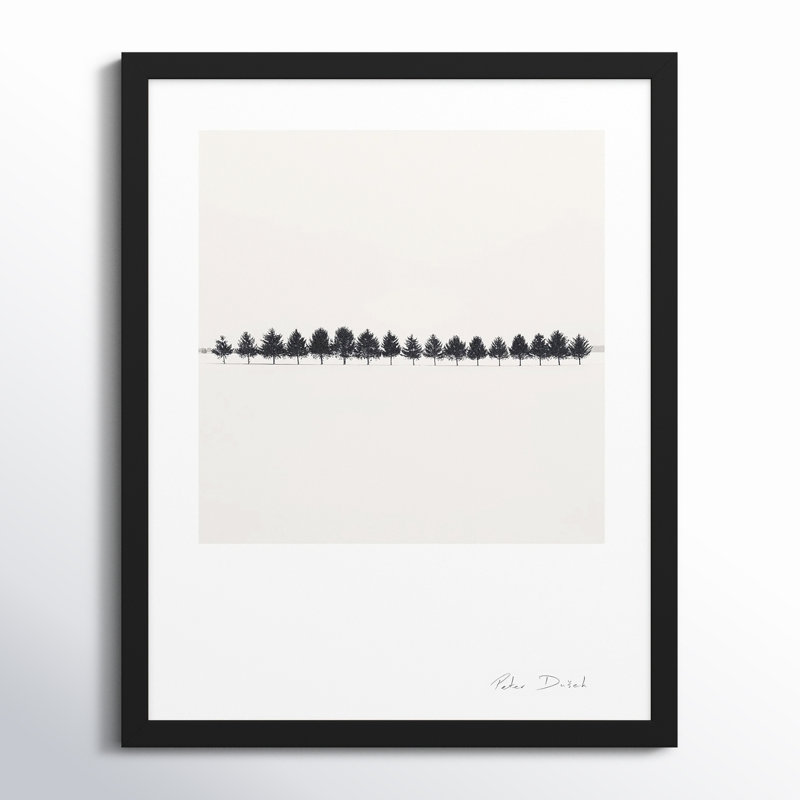 Seventeen Trees by Peter Dušek, 30" H x 24" W x 1.25" D, Black