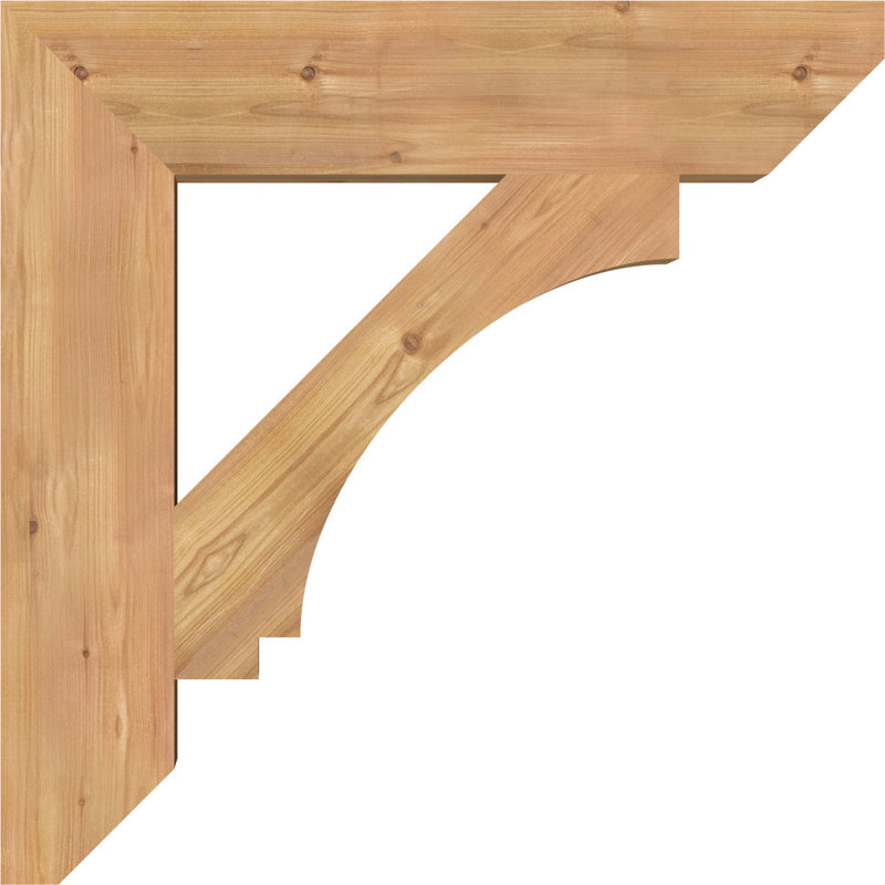 BKTIMP06 Support en bois rustique à lattes impériales, Cèdre rouge de l'Ouest (lisse), H 28 po x l 5,5 po x P 28 po