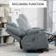 Loukianos Power Lift Recliner Chair with Vibration Massage, Grey