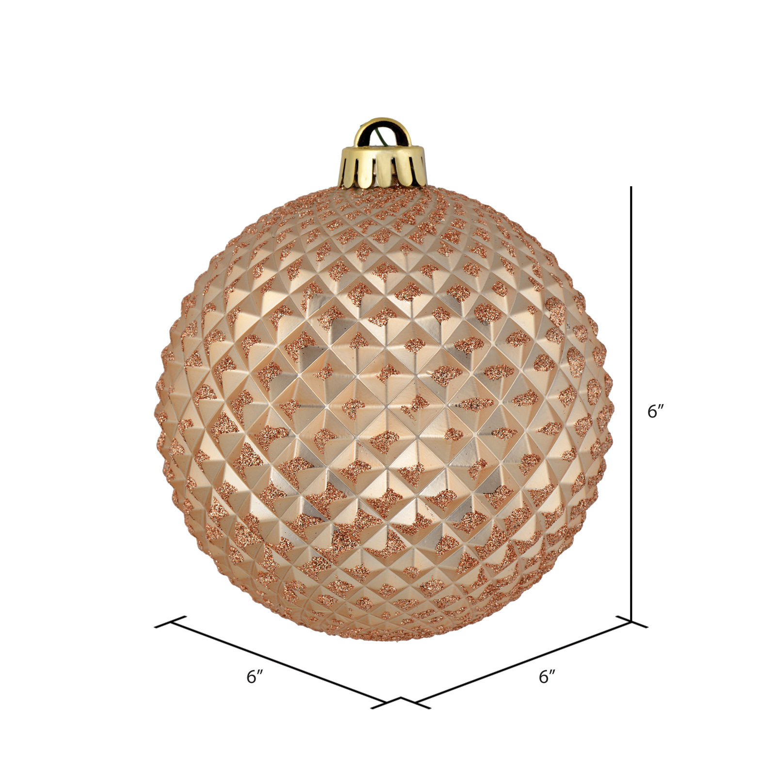 6" Bauble, Café Latte