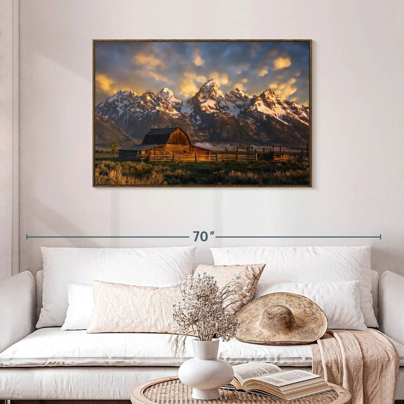 Mormon Row Barn, Cadre flottant noyer, 43 po x 29 po