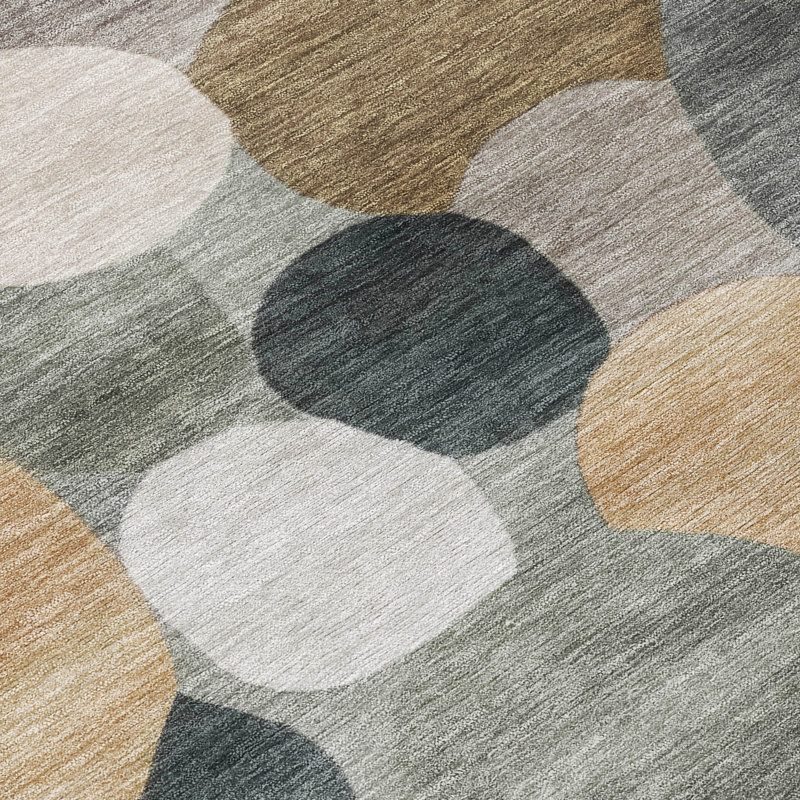 Machine Washable Indoor/Outdoor Jozwiak ACN2375 Geometric Rug, Rectangle 5' x 7'6"