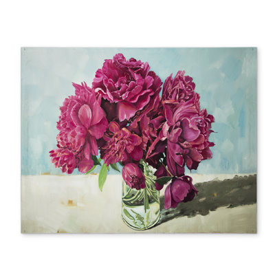 Fuchsia Peony Floral Polyester Placemat - Contemporary Decor
