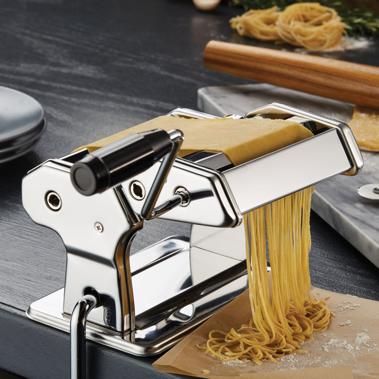 Sailnovo Pasta Maker Machine 150 Roller Pasta Maker 7 Adjustable Thickness Settings 2-in-1 Noodles Maker with Rollers and Cutter Perfect for Spaghetti