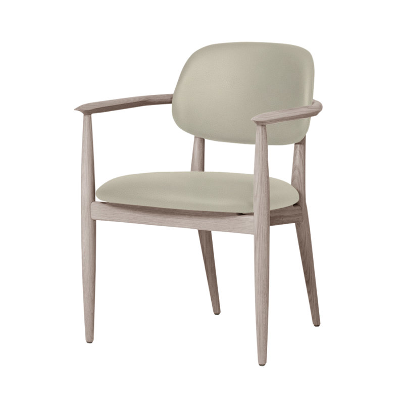 Chaise Slow de Space Copenhagen, Chêne naturel, Caramel Oméga