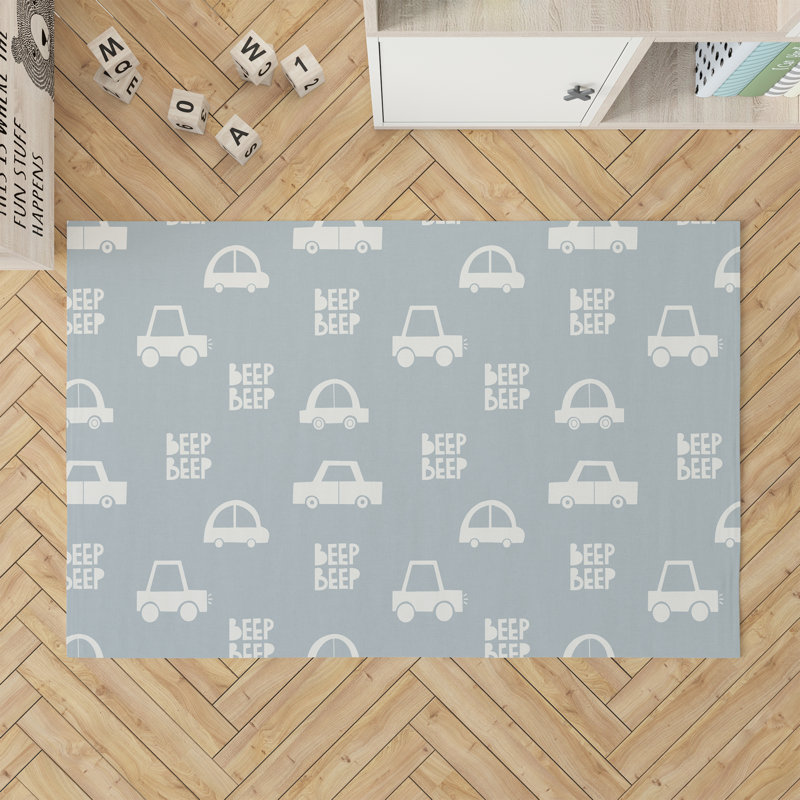 Beep Kids Play Mat, Slate Blue, Rectangle 2' x 3'