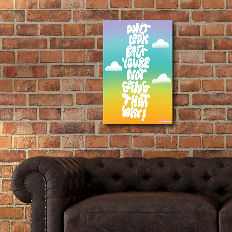Art mural en verre épique «Don't look back» par Club Daydream, 16 po x 24 po, H 24 po x l 16 po