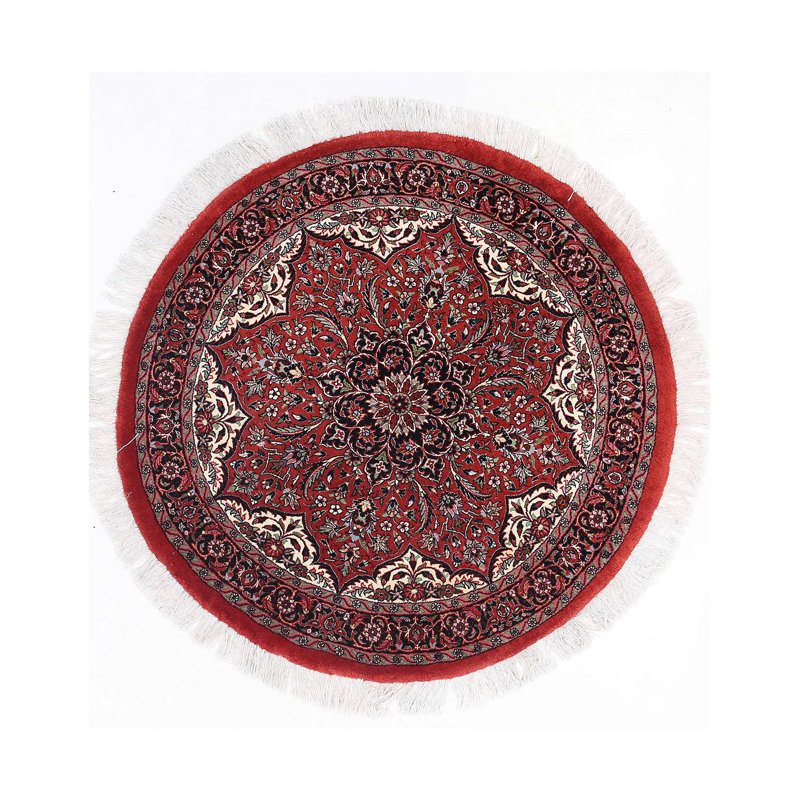 Fine Hand knotted Persian Bidjar round rug 3'6"X 3'6"