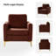 Fauteuil club capitonné en velours Cedarpoint-1571821691