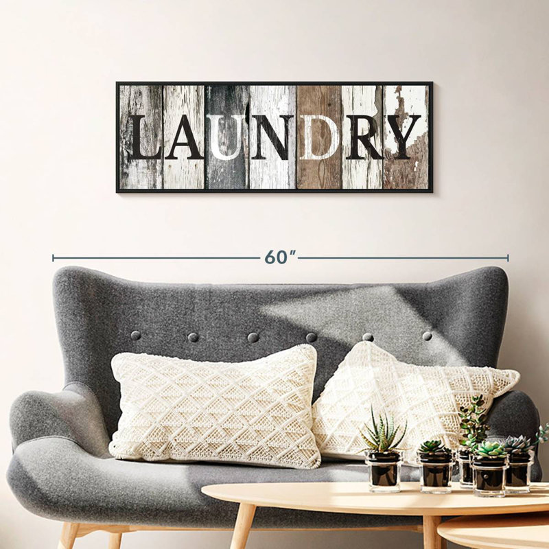 Plaque murale rustique, Cadre flottant noir, 37 po x 13 po