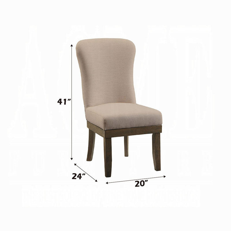 Luanni Side Chair, Salvage Brown, Beige