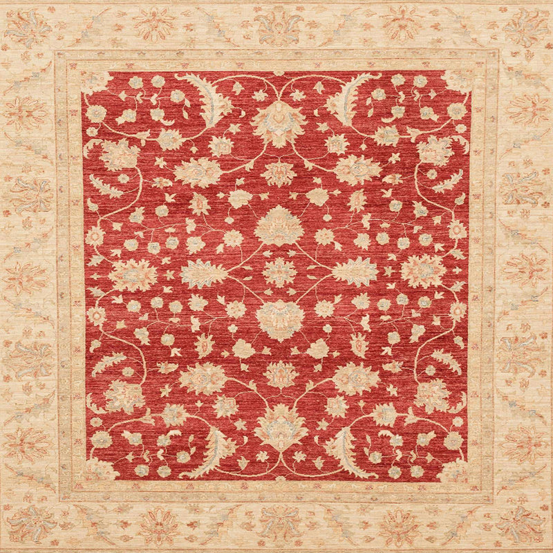 Tapis abstrait 3773, Carré 7 pi