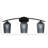 Kurve 3 Light Bath Bar With 5" Textured Glass-100385306-100385307