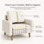 Ensemble de 2 chaises d'appoint à accoudoirs carrés et canapé Bridgeview, blanc, 2 pièces-272885833