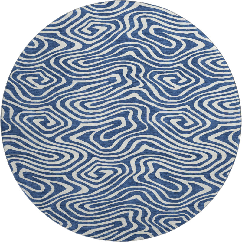 Premium Machine Washable Colmenero AMF1020 Swirls Rug, Rectangle 1'8" x 2'6"
