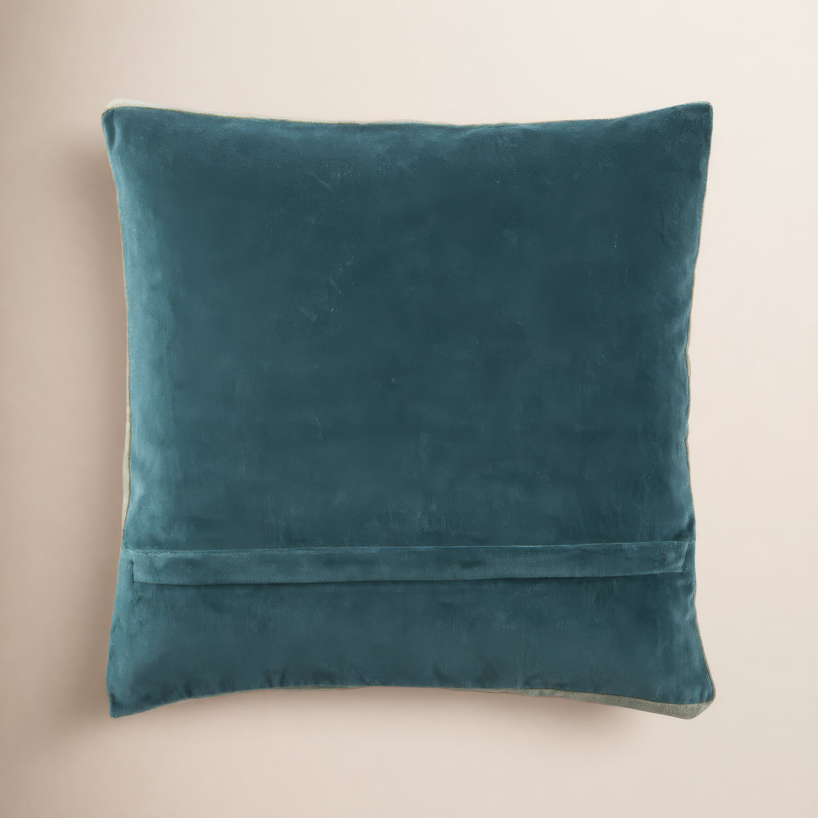 Brixen Cotton Throw Pillow, Down, Teal