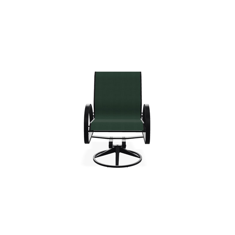 Fauteuil de patio pivotant Hiraku, Vert forêt 22D Sunbrella® vert, Désert texturé