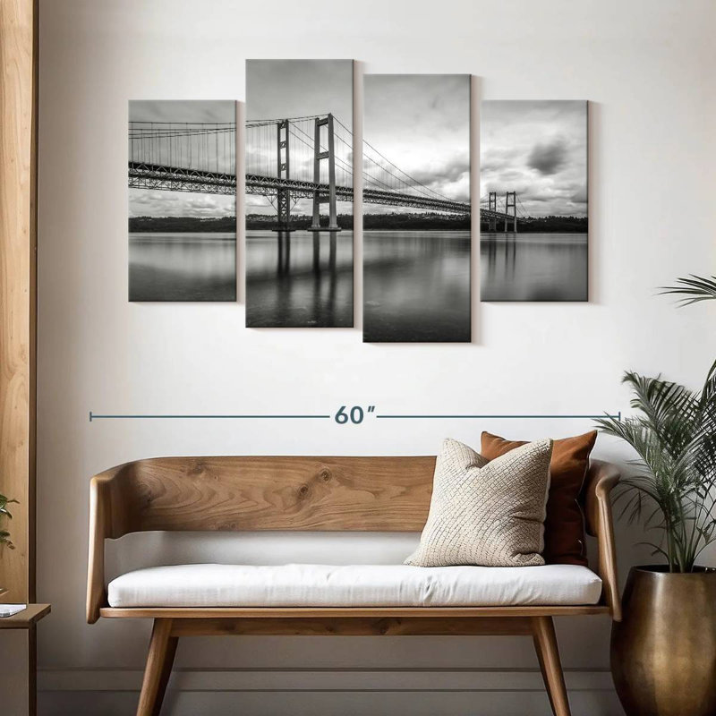 Pont Tacoma monochrome, H 32 po x l 52 po