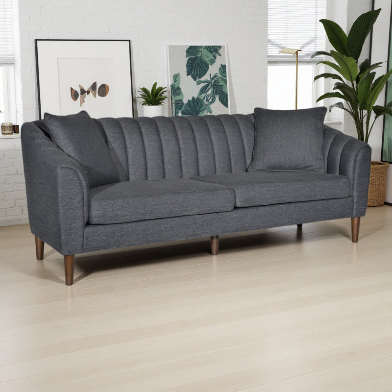Canapé 3 places, Tissu gris anthracite