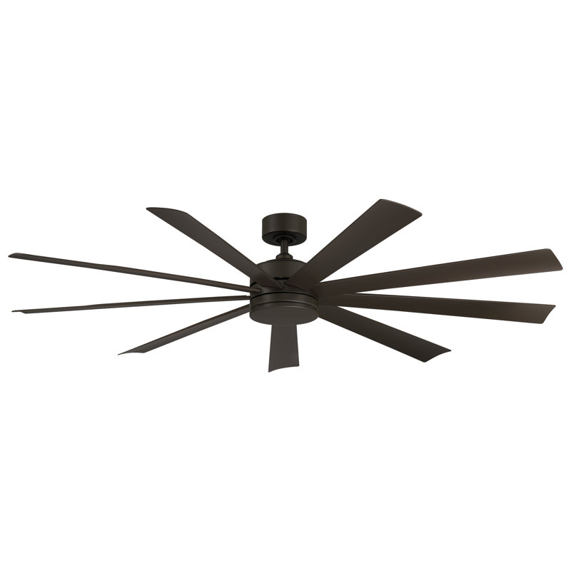 Wynd XL 9 - Blade Outdoor/ Indoor Smart Ceiling Fan with Remote Control and LED Light Kit Included, Works With Alexa and iOS / Android App