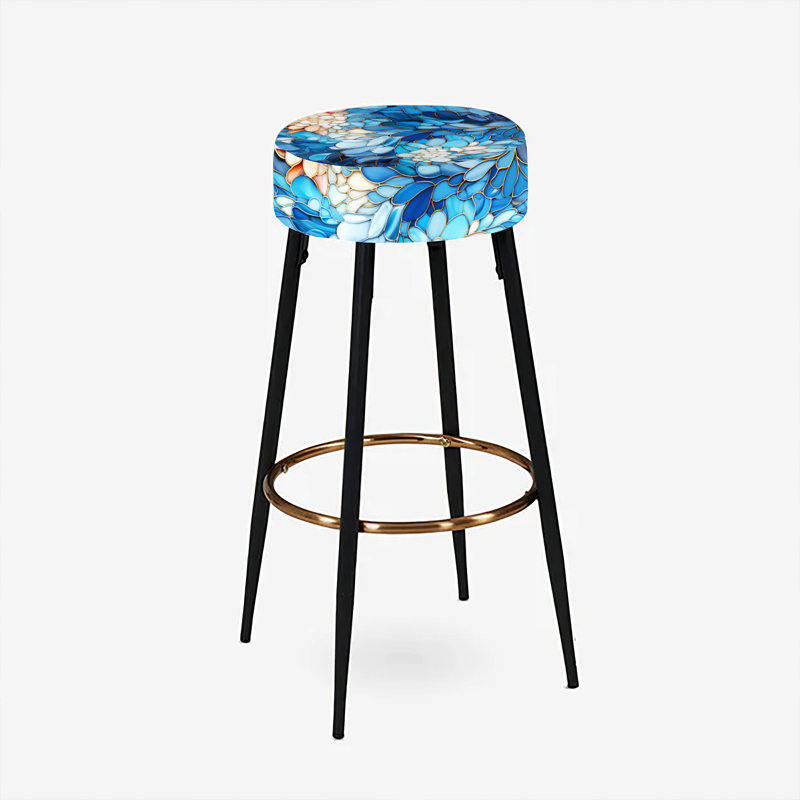 Ensemble de 2 tabourets de bar tropicaux Ocean Mosaic Ii