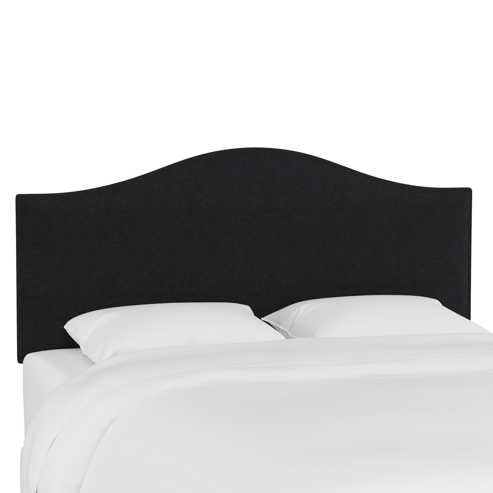 Hermosa Upholstered Panel Headboard, California King, Classic Black Linen