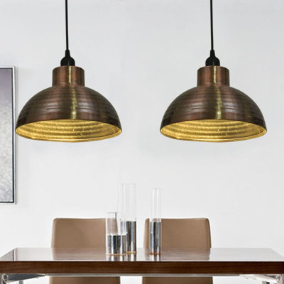 Ceiling Lamps Semi-spherical Copper Colour
