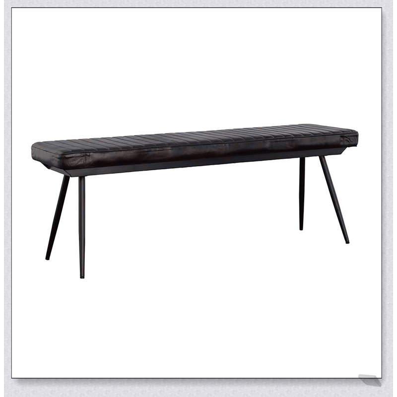 Banc espresso et banc capitonné noir, parfait pour les sièges élégants et les petits espaces