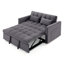 54,33 po Canapé-lit pliable polyvalent en 3 longueurs, canapé-lit moderne, canapé-lit en velours, dossier réglable (GRIS)