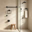 Ensemble de barre à serviettes 5 pièces noir mat, porte-serviettes de salle de bain moderne 23,82 pouces, porte-serviettes mural en acier inoxydable SUS304 pour accessoires de quincaillerie de salle de bain