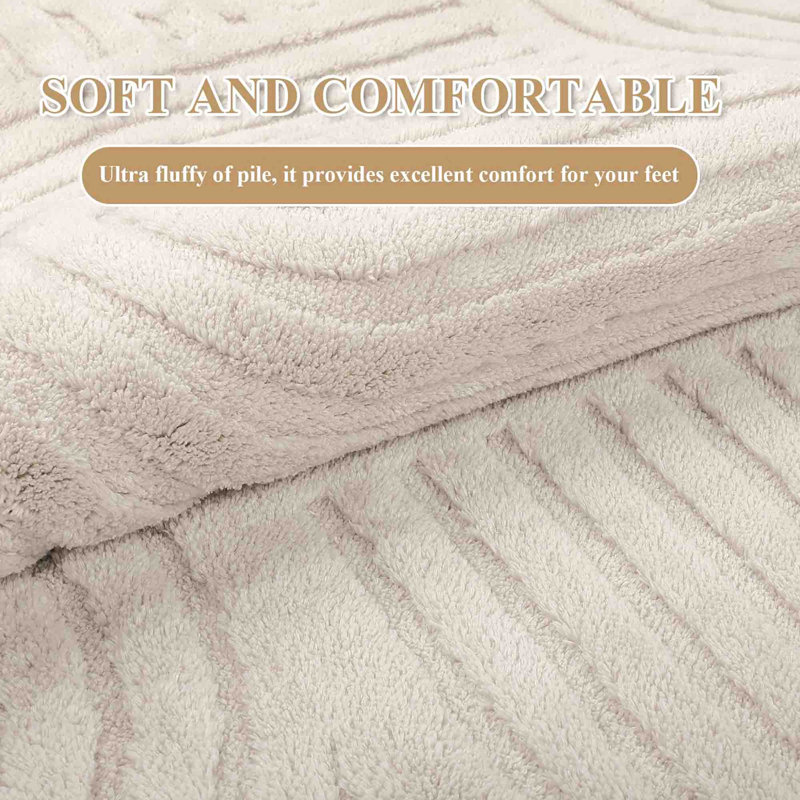 Geometric 230cm X 160cm Area Rug, Beige