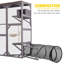 Aire de jeux murale en bois pour chat Catio