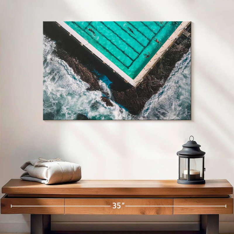 Rorry The Pool By The Beach, 16" H x 24" W