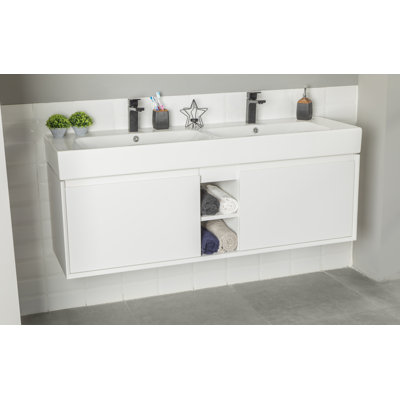 Meuble-lavabo blanc Isla
